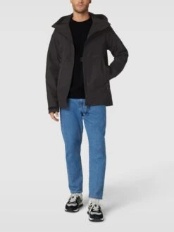 Didriksons Jacke Mit Reißverschlusstaschen Modell 'BASIL' - Schwarz