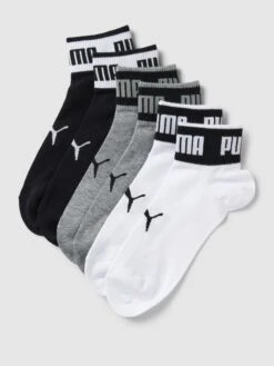 Puma Socken Mit Label-Print Im 6er-Pack - Mittelgrau Meliert
