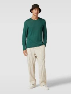 Strellson Strickpullover Mit Rundhalsausschnitt - Grün