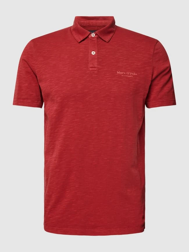 Marc O'Polo Poloshirt Aus Baumwolle Mit Label-Detail - Rostrot 2 Marc O'Polo Poloshirt Aus Baumwolle Mit Label-Detail - Rostrot – Bild 2