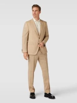 BOSS Anzughose Mit Gesäßtaschen Modell 'Leon' - Beige