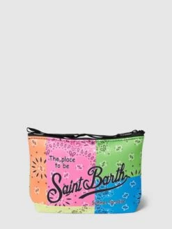 MC2 Saint Barth Kulturtasche Mit Allover-Muster Modell 'ALINE SPONGE' - Neon Grün