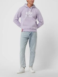 Alpha Industries Hoodie Mit Label-Print - Lila