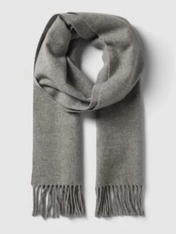 Gant Schal Mit Ausfransungen - Mittelgrau Meliert
