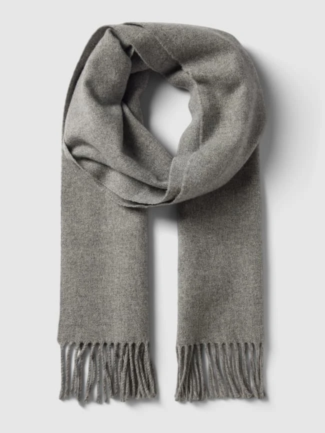 Gant Schal Mit Ausfransungen - Mittelgrau Meliert 1 Gant Schal Mit Ausfransungen - Mittelgrau Meliert