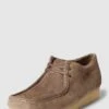 Clarks Mokassins Aus Echtem Leder Mit Ziernaht Modell 'WALLABEE' - Taupe