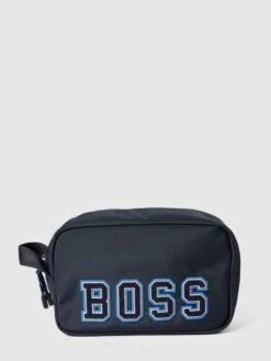 BOSS Kulturtasche Mit Label-Applikation Modell 'Catch 2.0' - Marineblau