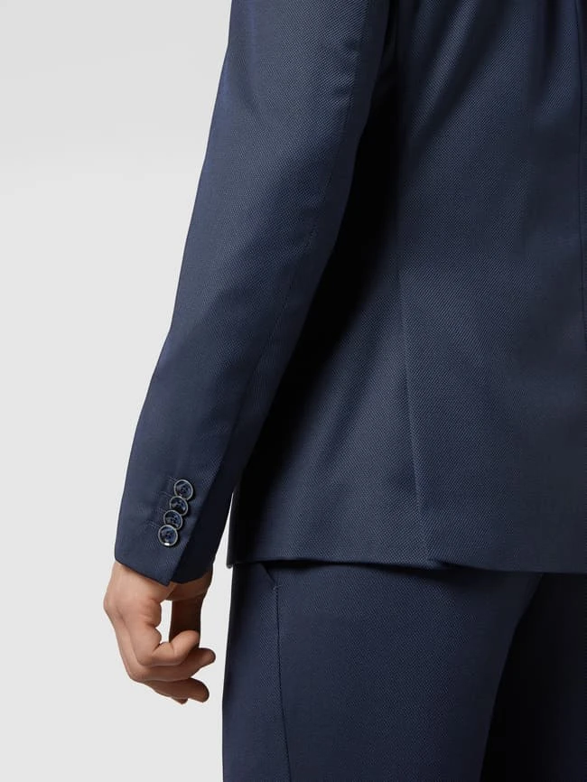 MCNEAL Slim Fit 2-Knopf-Sakko Mit Webmuster - Marineblau 3 MCNEAL Slim Fit 2-Knopf-Sakko Mit Webmuster - Marineblau – Bild 3