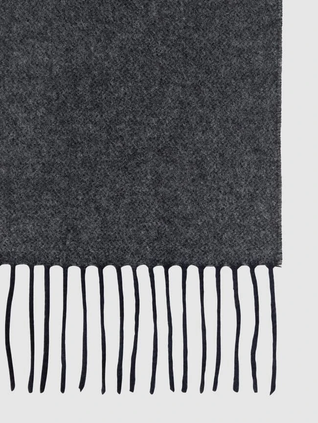 Eton Schal Aus Wolle - Schwarz 2 Eton Schal Aus Wolle - Schwarz – Bild 2