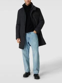 HUGO Mantel Mit Stehkragen Modell 'Mio' - Schwarz