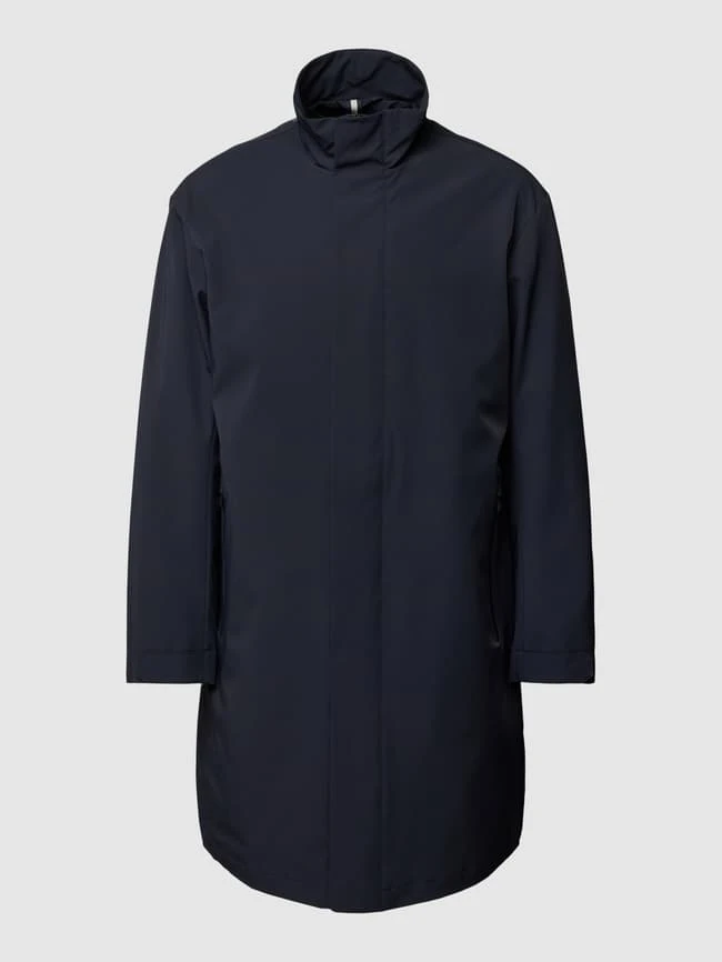 Emporio Armani Mantel Mit Stehkragen Modell 'Travel Standup Trench' - Marineblau 2 Emporio Armani Mantel Mit Stehkragen Modell 'Travel Standup Trench' - Marineblau – Bild 2