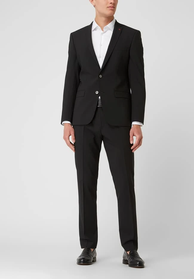 Roy Robson Slim Fit Anzug Mit 2-Knopf-Sakko - Schwarz 1 Roy Robson Slim Fit Anzug Mit 2-Knopf-Sakko - Schwarz