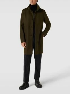 Tiger Of Sweden Mantel Mit Seitlichen Eingrifftaschen Modell 'Aleric' - Olivgrün