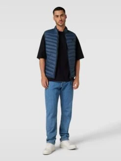 REVIEW Steppweste Mit Stehkragen - Dunkelblau