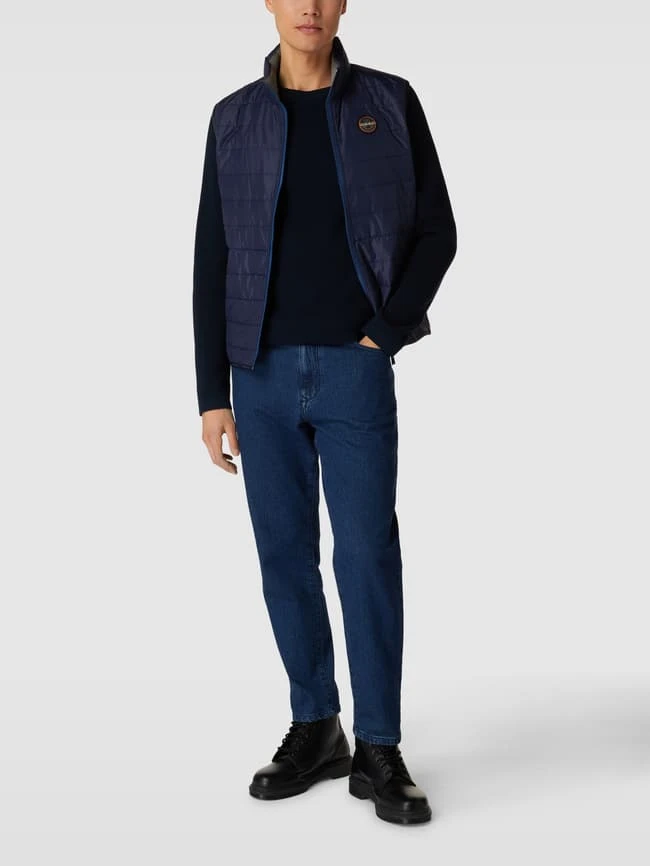 Napapijri Steppweste Mit Label-Patch Modell 'ACALMAR' - Marineblau 1 Napapijri Steppweste Mit Label-Patch Modell 'ACALMAR' - Marineblau