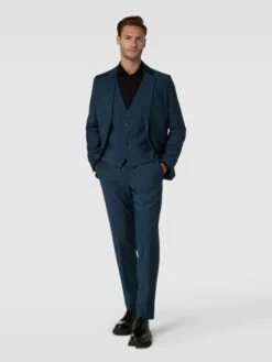 Cinque Anzughose Mit Haken- Und Reißverschluss Modell 'Monopoli' - Petrol