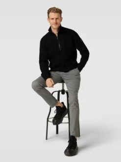 Tom Tailor Slim Fit Hose Mit Label-Detail - Hellgrau