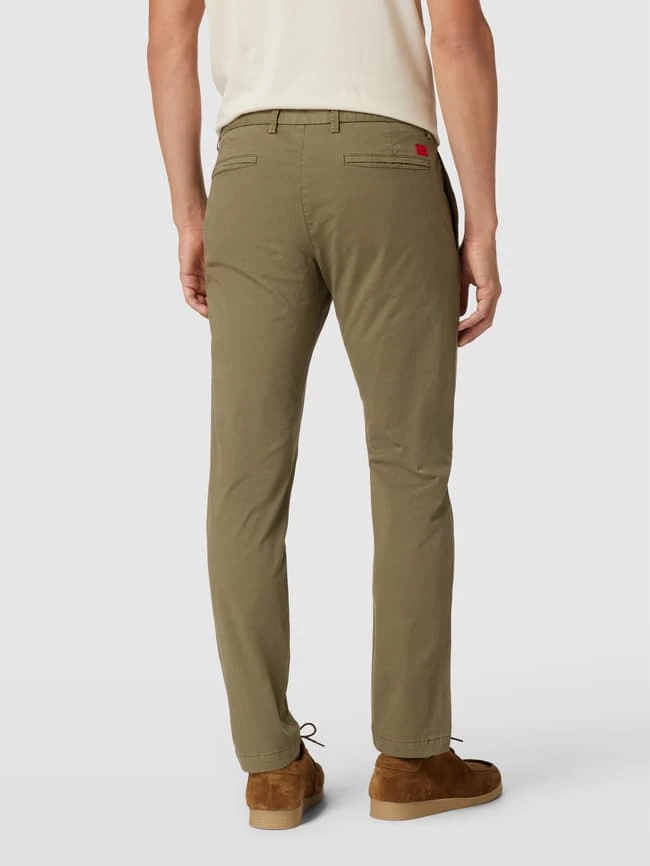 HUGO Stoffhose Mit Französischen Eingrifftaschen Modell 'David' - Olivgrün 5 HUGO Stoffhose Mit Französischen Eingrifftaschen Modell 'David' - Olivgrün – Bild 5