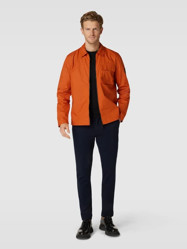 Lyle & Scott Overshirt Mit Zweiwege-Reißverschluss Modell 'Pocket' - Orange 1 Lyle & Scott Overshirt Mit Zweiwege-Reißverschluss Modell 'Pocket' - Orange