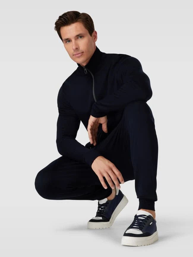 JOOP! Collection Sweatjacke Mit Label-Detail - Marineblau 1 JOOP! Collection Sweatjacke Mit Label-Detail - Marineblau