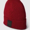 BOSS Wollmütze In Ripp-Optik Modell 'Foxxy' - Rot