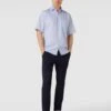 Eterna Comfort Fit Freizeithemd Mit Allover-Muster - Hellblau