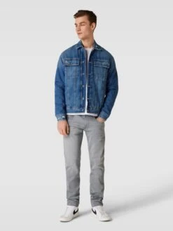 Replay Slim Fit Jeans Mit 5-Pocket-Design Modell 'ANBASS' - Hellgrau