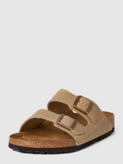 Birkenstock Slides Mit Dornschließe Modell 'ARIZONA' - Haselnuss Braun