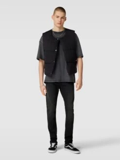 LTB Tapered Fit Jeans Mit Destroyed-Details Modell 'Joshua' - Dunkelblau