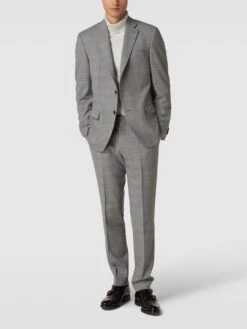 Pierre Cardin Regular Fit 2-Knopf-Sakko Mit Pattentaschen - Hellgrau
