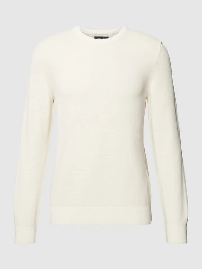 Marc O'Polo Strickpullover Mit Label-Stitching - Offwhite 2 Marc O'Polo Strickpullover Mit Label-Stitching - Offwhite – Bild 2