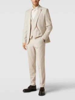 Cinque Anzugweste Mit Paspeltaschen Modell 'Monopoli' - Sand