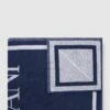 Emporio Armani Handtuch Mit Label-Print - Dunkelblau
