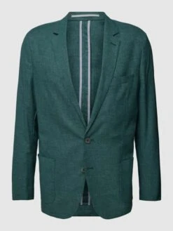 S.Oliver BLACK LABEL 2-Knopf-Sakko Mit Strukturmuster Modell 'Split' - Grün