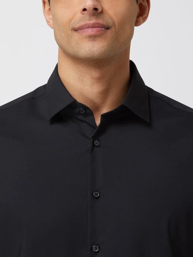 Jake*s Regular Fit Business-Hemd Mit Stretch-Anteil - Schwarz 3 Jake*s Regular Fit Business-Hemd Mit Stretch-Anteil - Schwarz – Bild 3