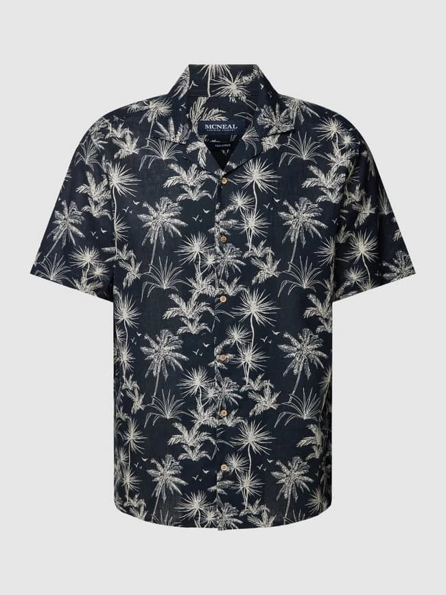 MCNEAL Freizeithemd Mit Allover-Muster - Dunkelblau 2 MCNEAL Freizeithemd Mit Allover-Muster - Dunkelblau – Bild 2