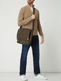 Camel Active Messenger Bag In Leder-Optik - Mittelbraun