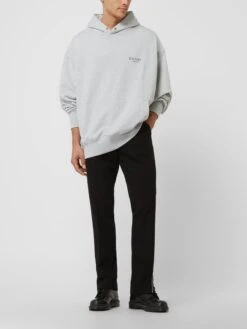 YOUNG POETS SOCIETY Oversized Hoodie Mit Statement Modell 'Keno' - Mittelgrau Meliert