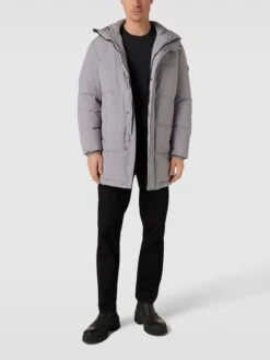 Strellson Steppmantel Mit Label-Patch - Hellgrau