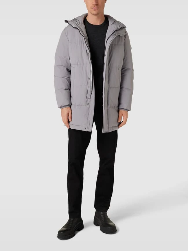 Strellson Steppmantel Mit Label-Patch - Hellgrau 1 Strellson Steppmantel Mit Label-Patch - Hellgrau