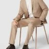Selected Homme Slim Fit 2-Knopf-Sakko Mit Stretch-Anteil Modell 'MYLOLOGAN' - Beige Meliert