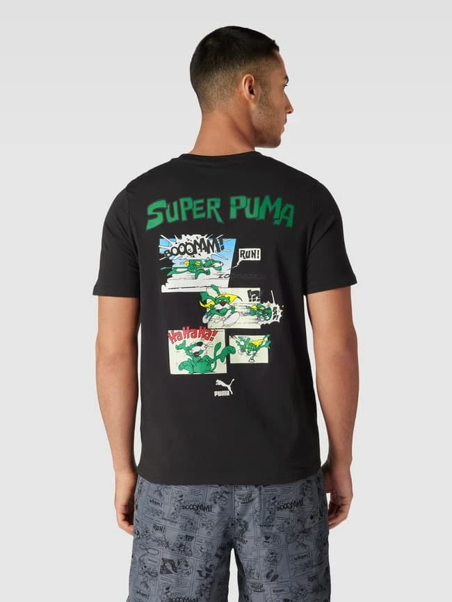 PUMA PERFORMANCE T-Shirt Mit Label-Print Modell 'CLASSICS' - Schwarz 5 PUMA PERFORMANCE T-Shirt Mit Label-Print Modell 'CLASSICS' - Schwarz – Bild 5