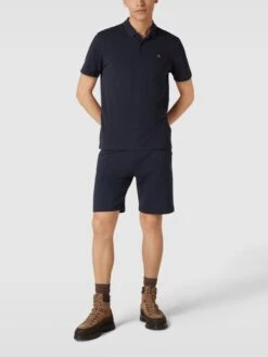 Napapijri Poloshirt Mit Logo-Stitching Modell 'EALIS' - Marineblau