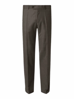 Carl Gross Anzughose Aus Schurwolle Modell 'Stevenson' - Stein