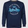 Jack & Jones Plus PLUS SIZE Sweatshirt Mit Label-Print - Marineblau