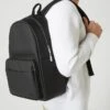 Lacoste Rucksack Mit Strukturmuster - Schwarz