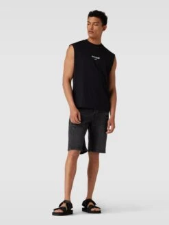 REVIEW Jeansshorts Im Destroyed-Look - Schwarz