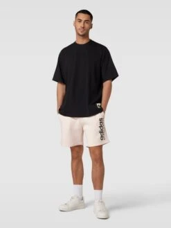 ADIDAS SPORTSWEAR Sweatshorts Mit Label-Print - Beige