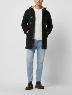 Tom Tailor Dufflecoat Mit Kapuze - Schwarz