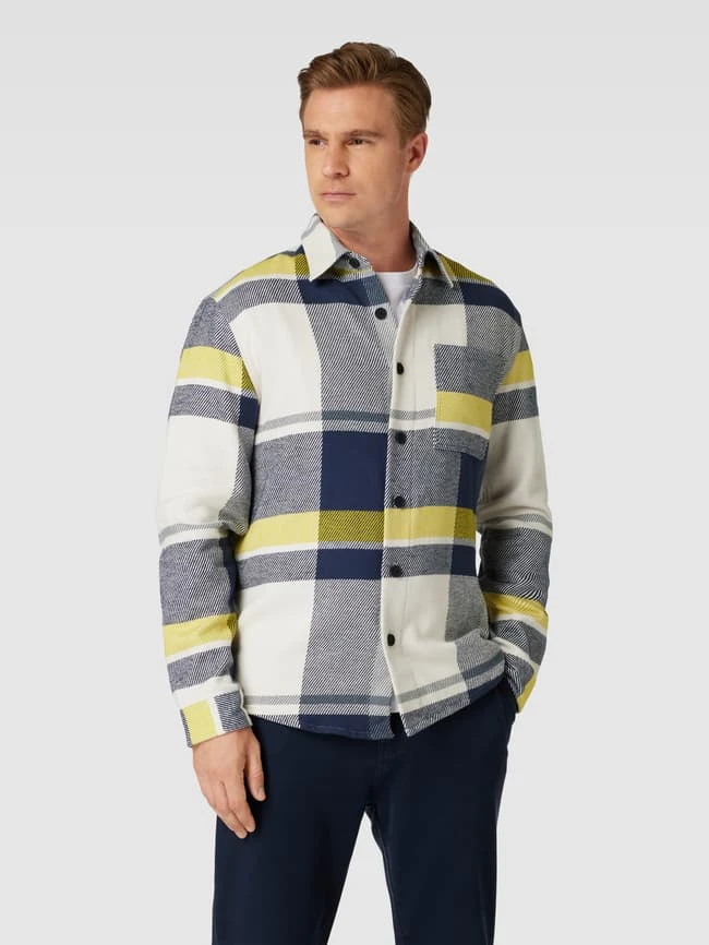 JAKE*S STUDIO MEN Hemdjacke Mit Tartan-Karo - Marineblau 4 JAKE*S STUDIO MEN Hemdjacke Mit Tartan-Karo - Marineblau – Bild 4